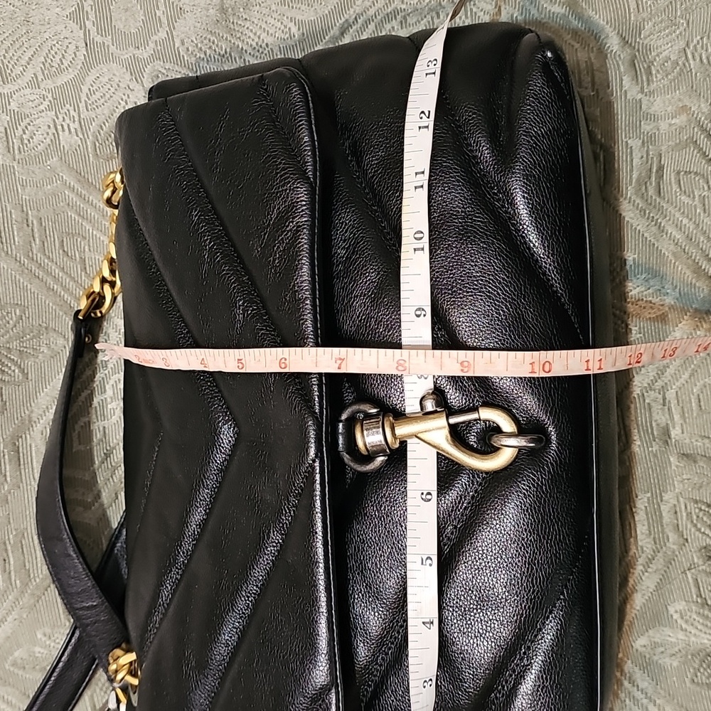 Rebecca Minkoff NWT 2 Faced Edie Black Maxi Quilted Chain Crossbody/Shoulder Bag - Picture 10 of 16